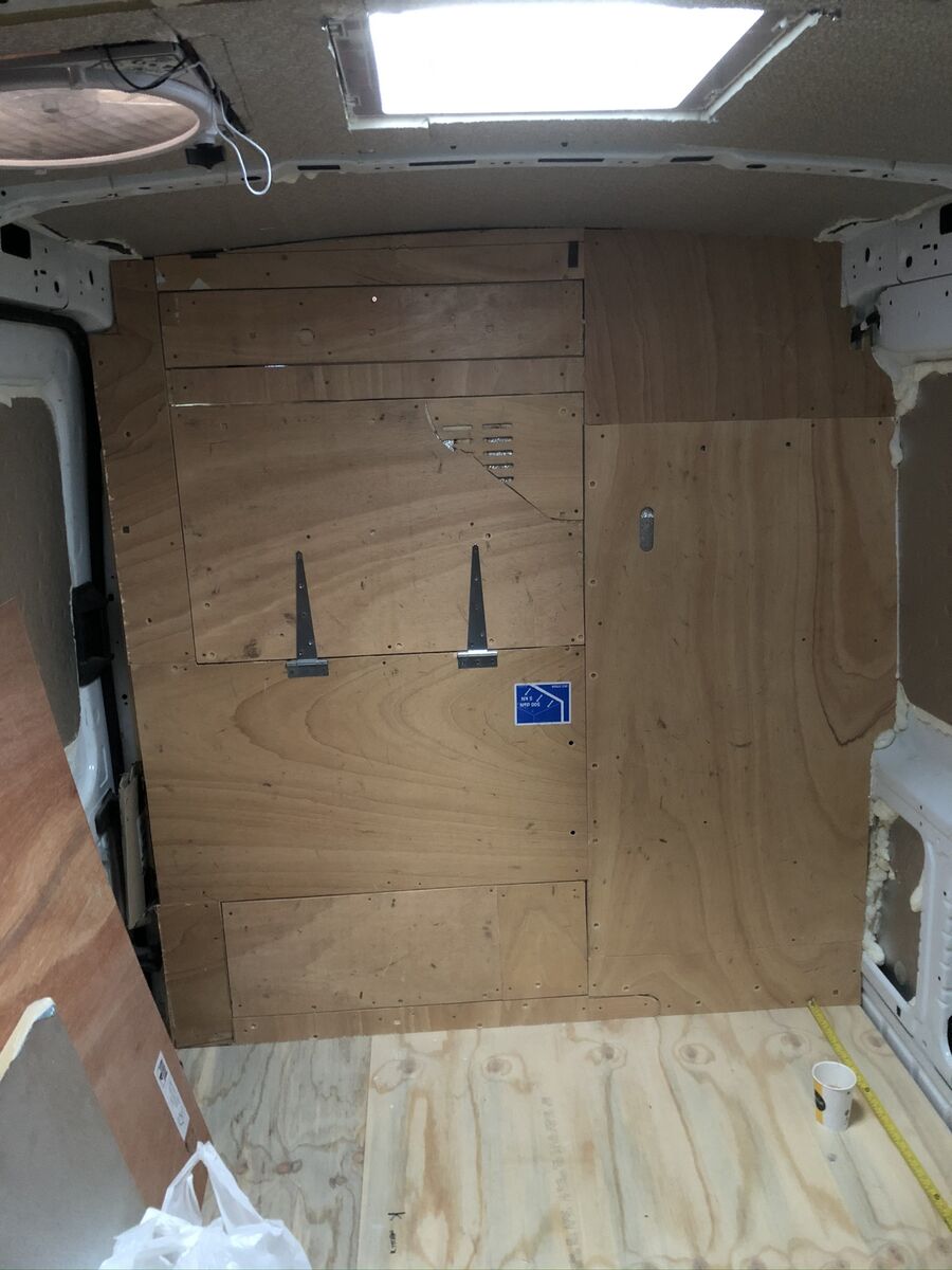 Completed cockpit dividing wall with hatch